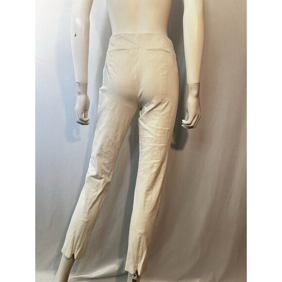 THE SCRIPT Women'ss Pants Chino White Straight Fit Size 2 - Picture 9 of 16